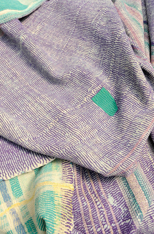 Vintage Kantha Stitch Blanket