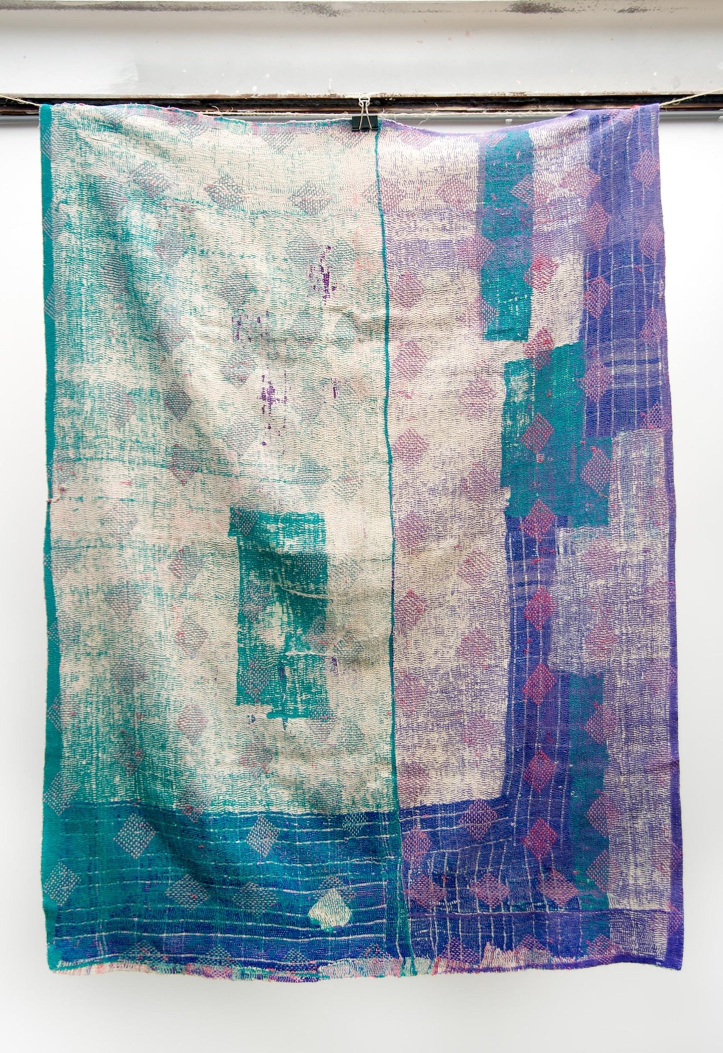 Vintage Kantha Stitch Blanket