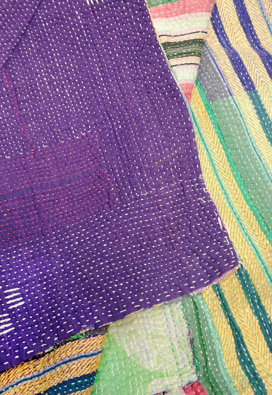 Vintage Kantha Stitch Blanket