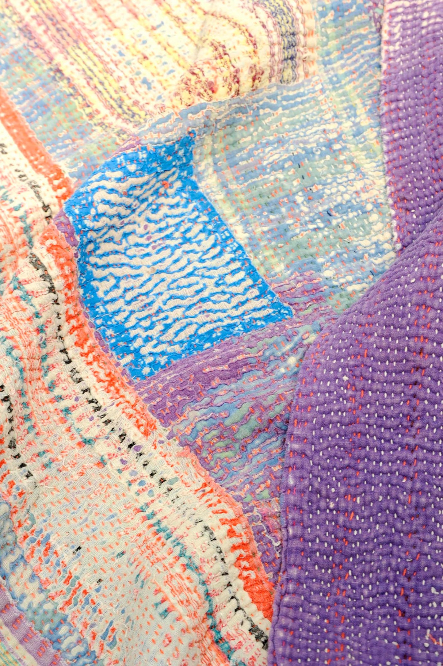 Vintage Kantha Stitch Blanket