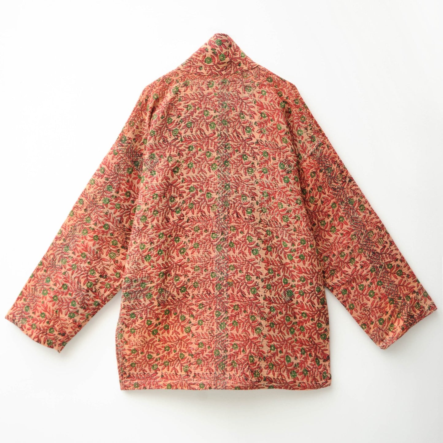 Kantha midlength blockprint Kimono jacket