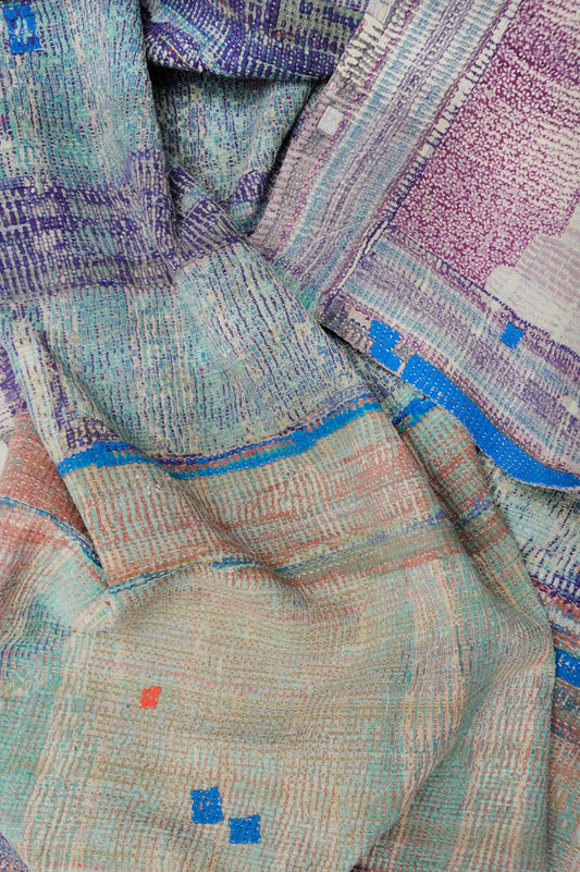 Vintage Kantha Stitch Blanket