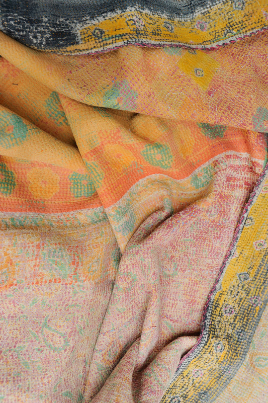 Vintage Kantha Stitch Blanket