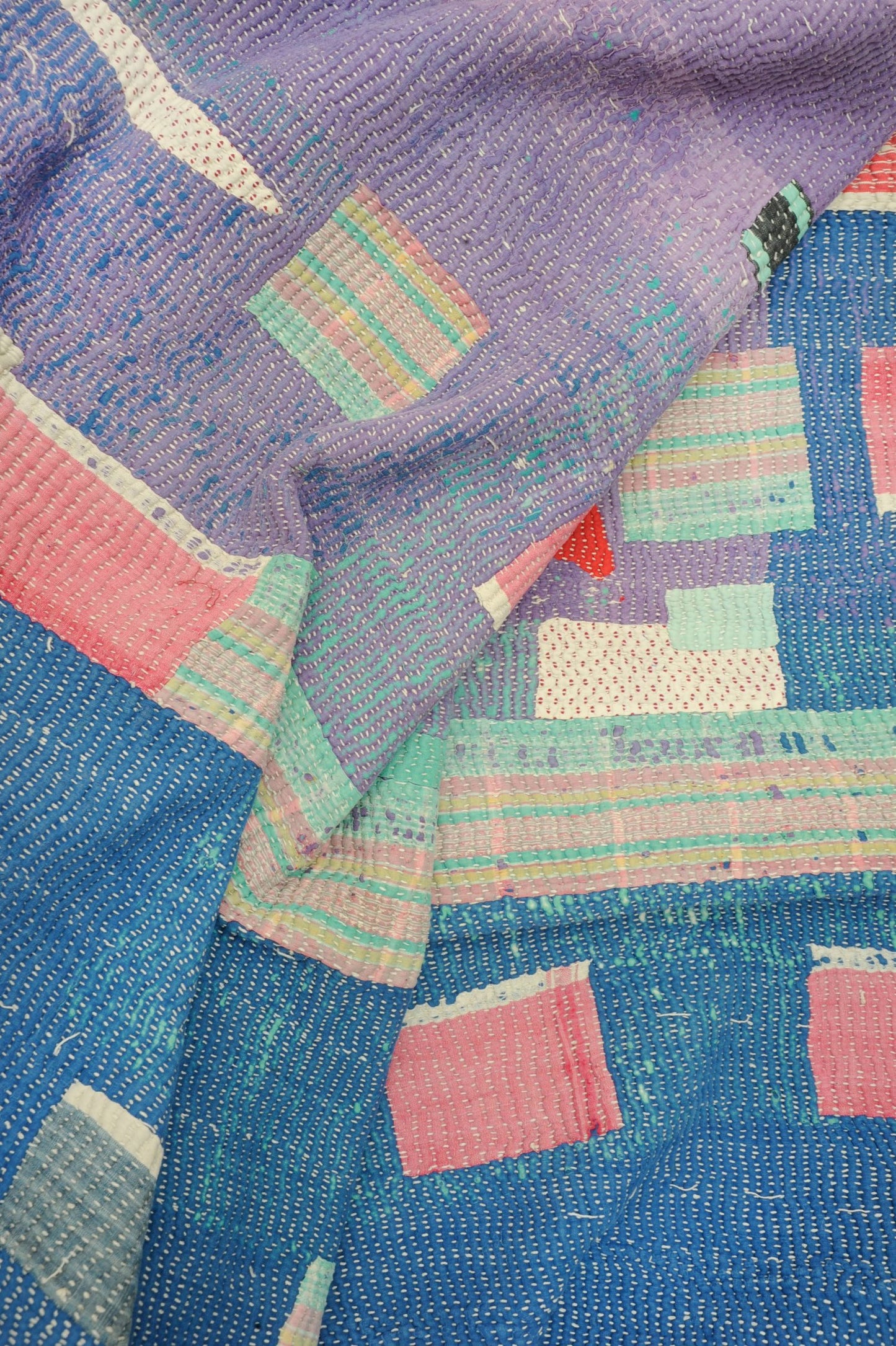 Vintage Kantha Stitch Blanket