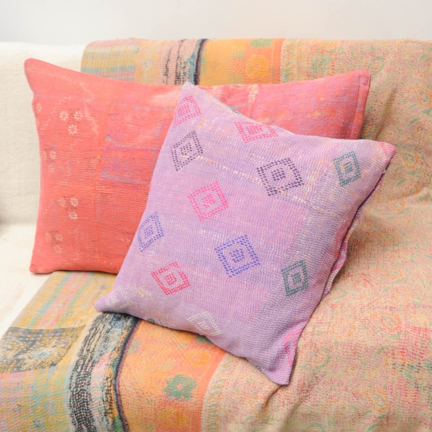 Kantha cushion cover 50x50