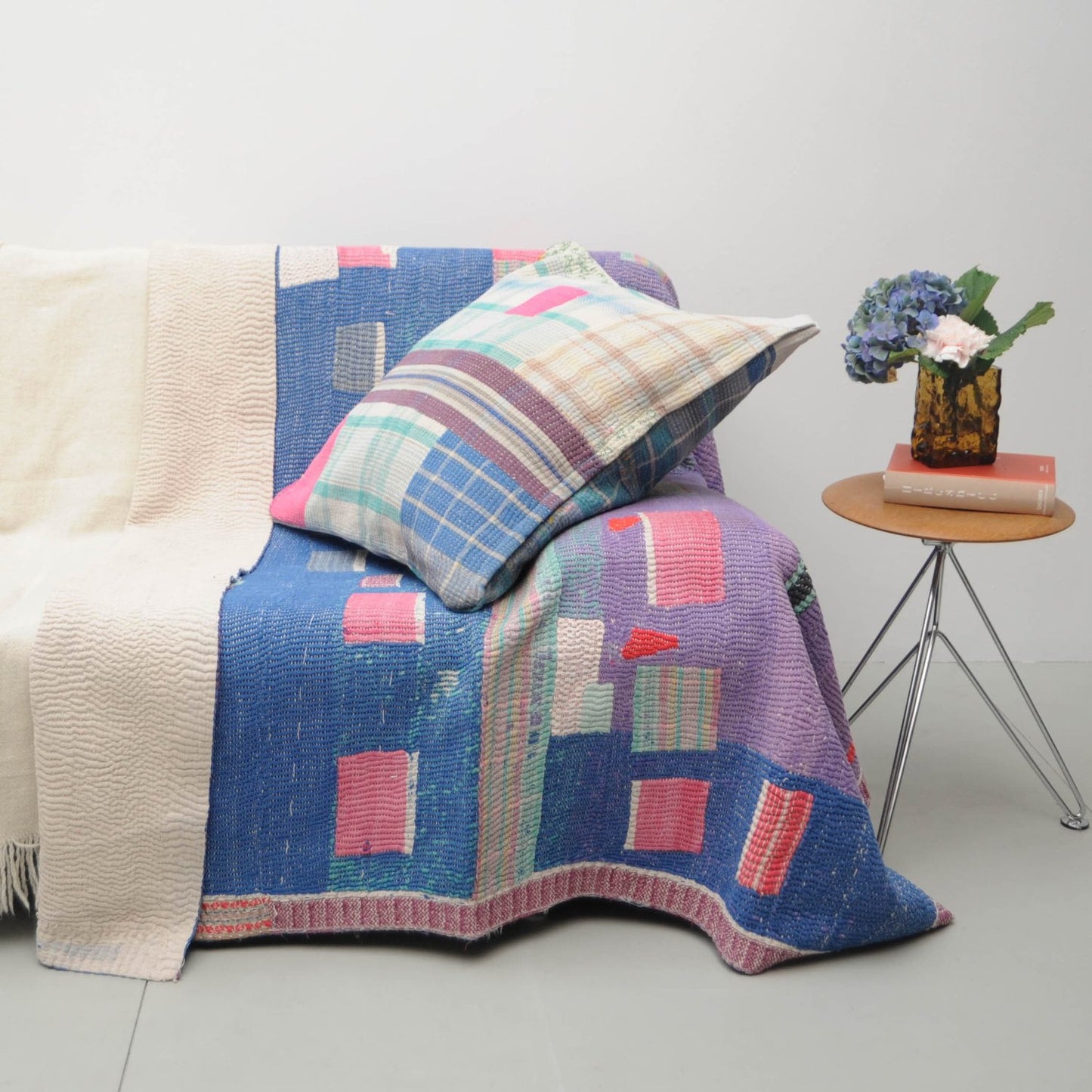 Vintage Kantha Stitch Blanket